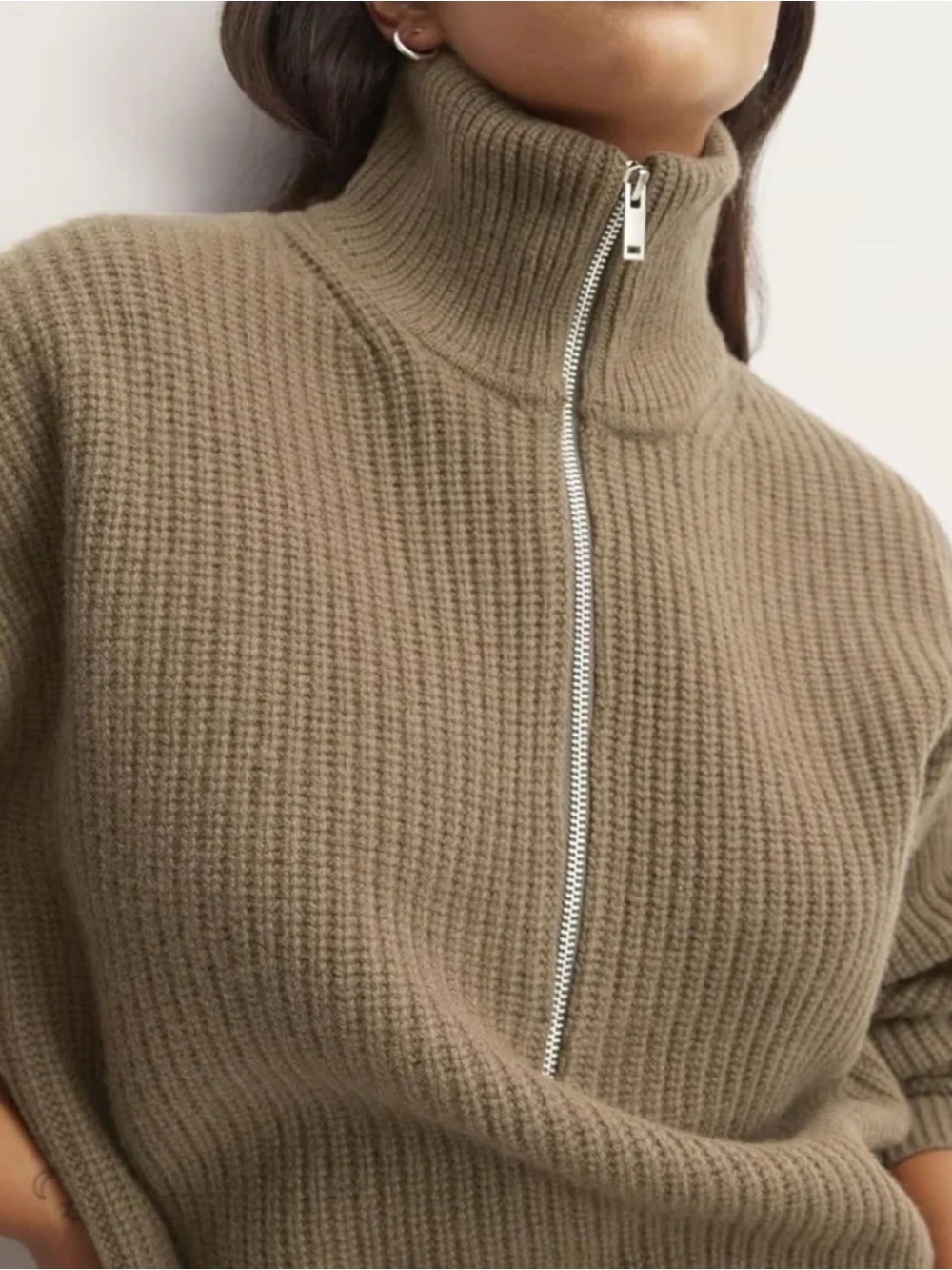H&M Half Zip Knit Pullover Sweater